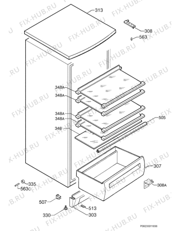 Схема №1 ERN29600 с изображением Полка для холодильника Electrolux 2249061124